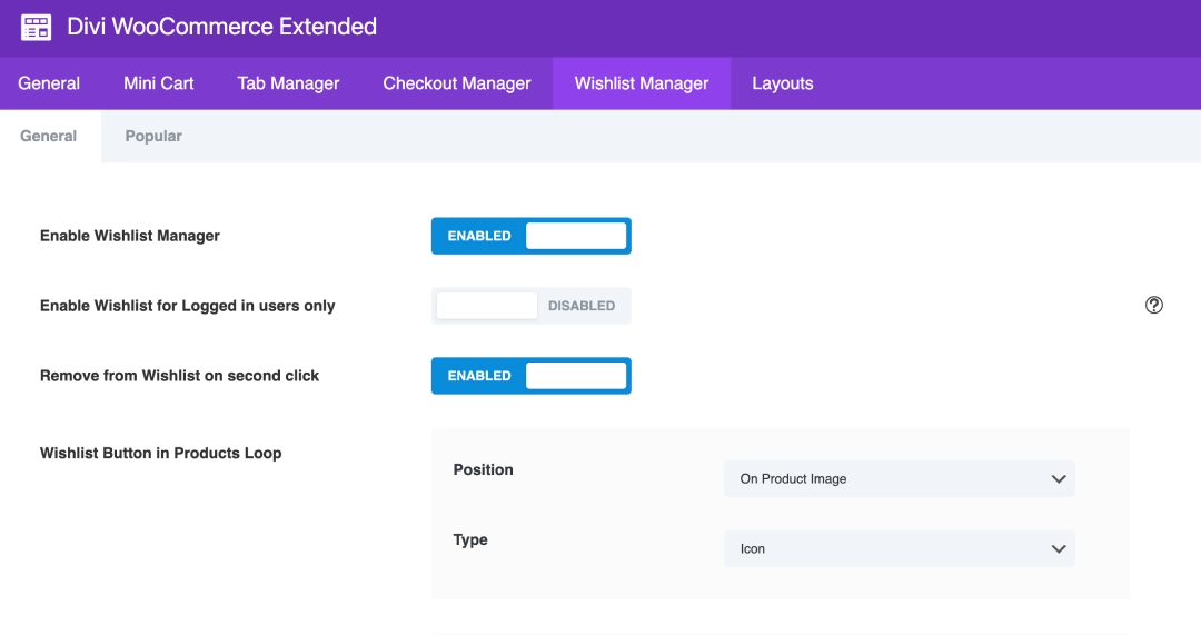 Remove Wishlist Item On Click for WooCommerce and Divi