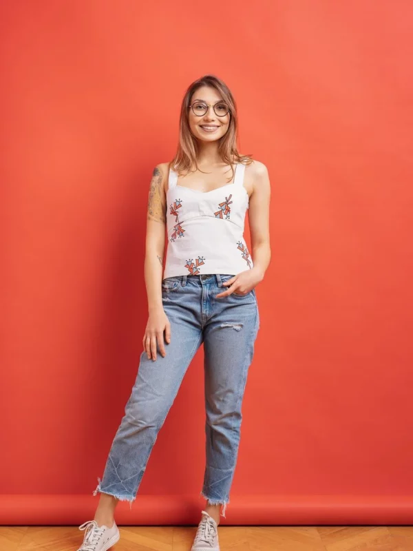 Women Straight Cropped Jeans