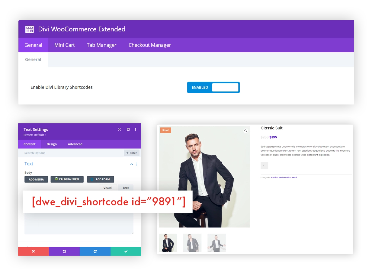 Divi Library Shortcodes