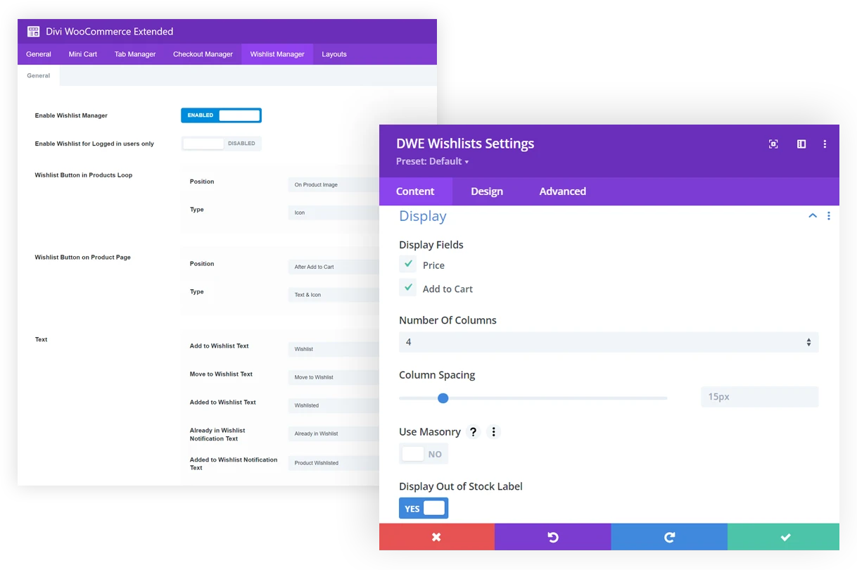 Wishlist Manager for WooCommerce and Divi