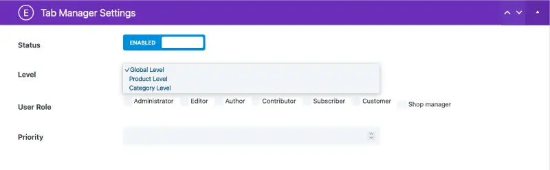 WooCommerce Products Tab Manager for Divi