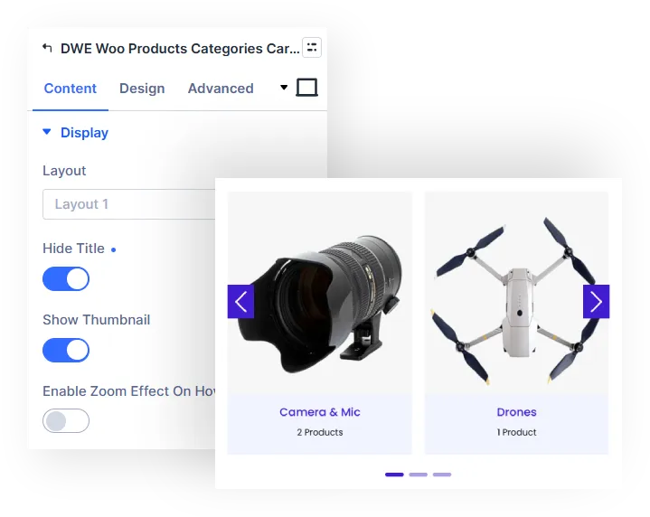 dwe-woocommerce-products-categories-carousel-setting WooCommerce products categories carousel