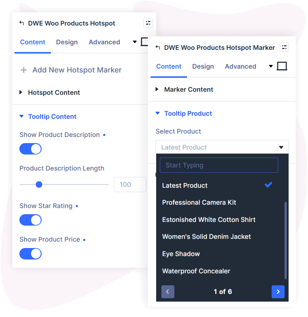WooCommerce products hotspot